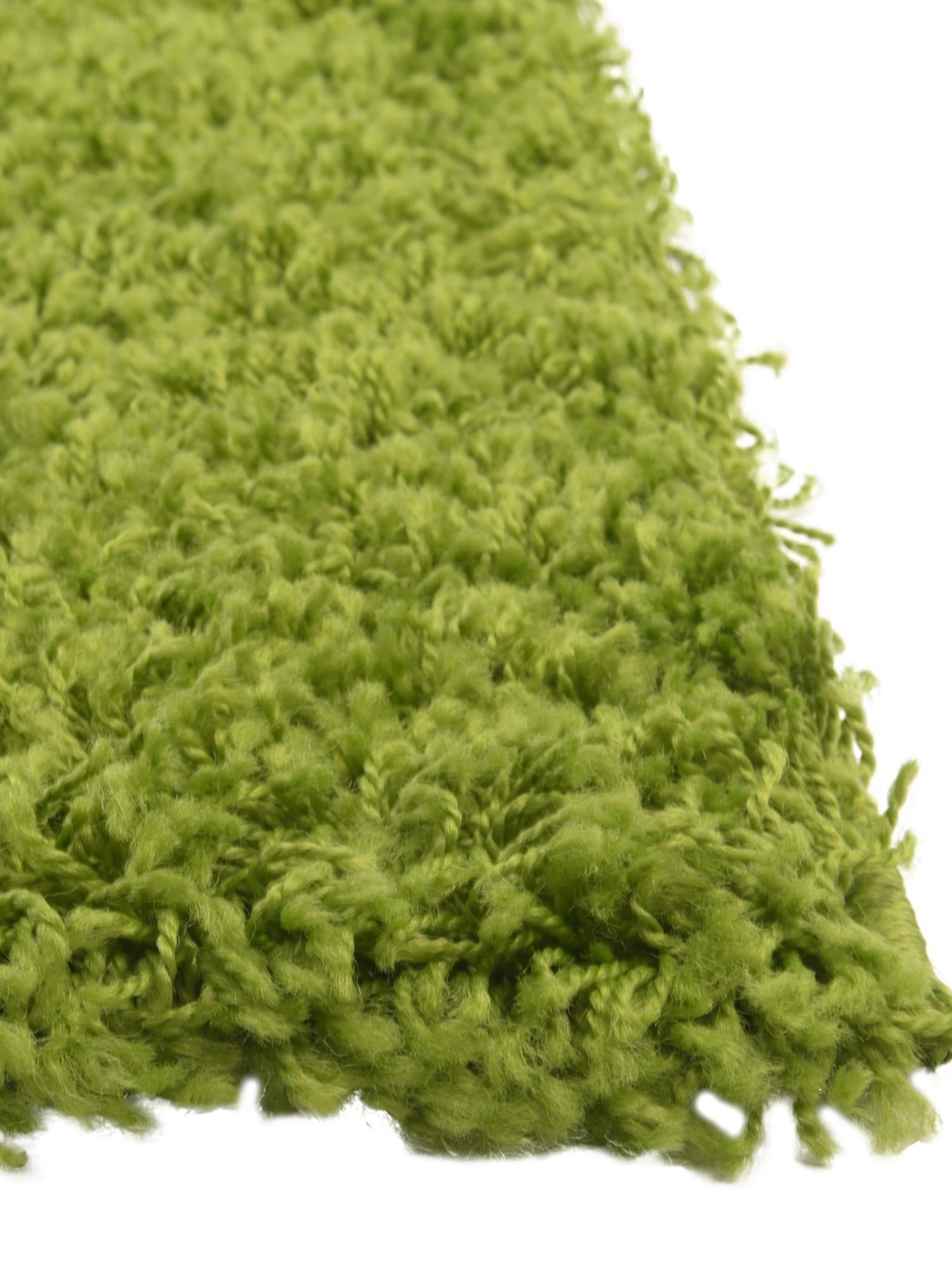 Grass Green 4' 1 x 6' 1 Solid Shag Rectangle Area Rug Thick Soft Touch Fluffy & Plush Shaggy Pile Discounted Clearance Final Sale