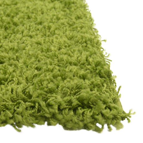 Grass Green 4' 1 x 6' 1 Solid Shag Rectangle Area Rug Thick Soft Touch Fluffy & Plush Shaggy Pile Discounted Clearance Final Sale Durable Minimalist Carpet for Classic Interior Design for Sale at Rug Engine