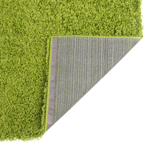 Grass Green 3' 1 x 5' 3 Solid Shag Rectangle Area Rug Thick Soft Touch Fluffy & Plush Shaggy Pile