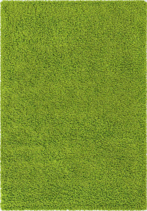 Grass Green 7' 1 x 10' Solid Shag Rectangle Area Rug Thick Soft Touch Fluffy & Plush Shaggy Pile