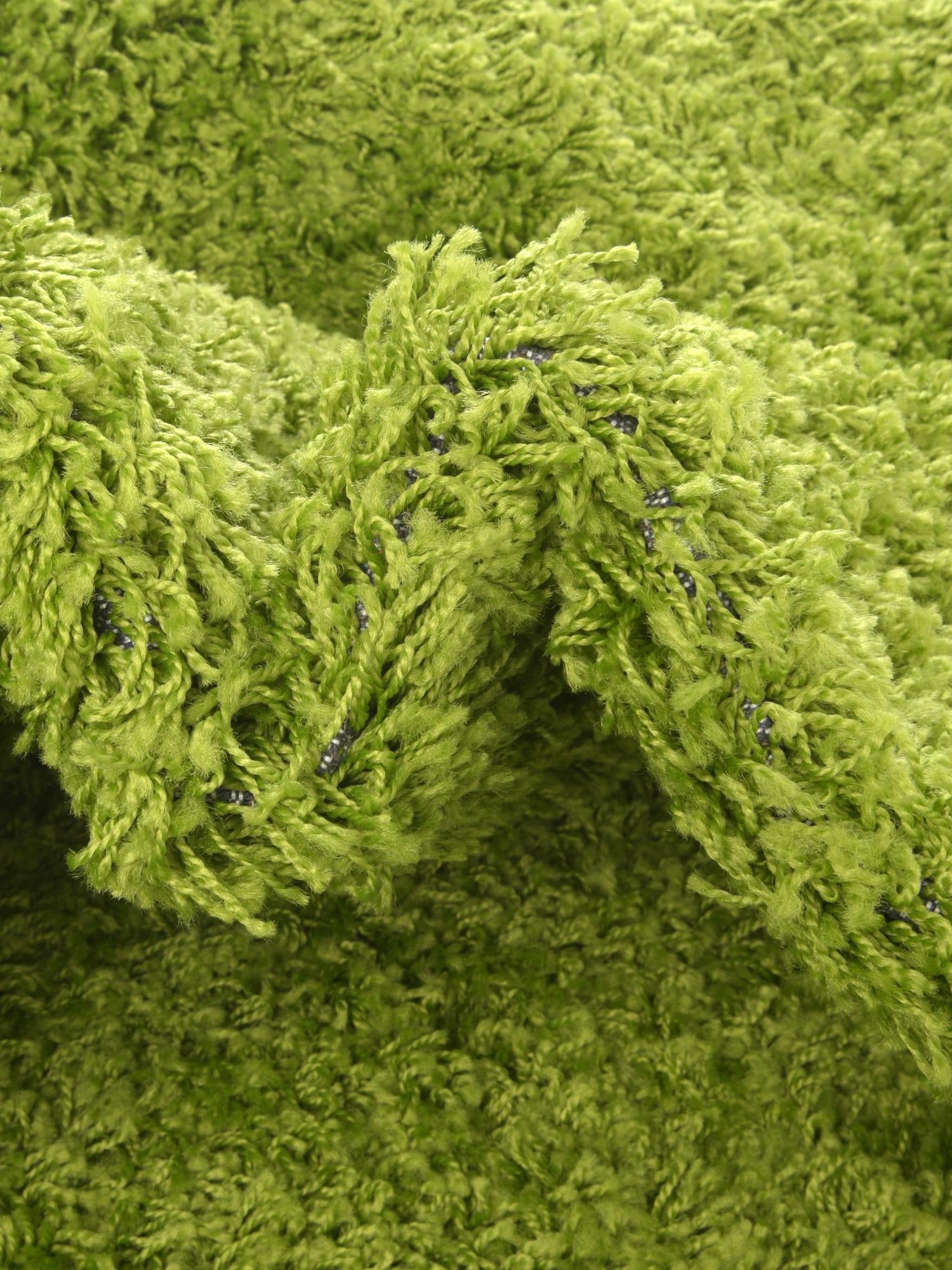 Grass Green 6' 1 x 6' 1 Solid Shag Round Area Rug Thick Soft Touch Fluffy & Plush Shaggy Pile Durable Minimalist Carpet for Classic Interior Design for Sale at Rug Engine