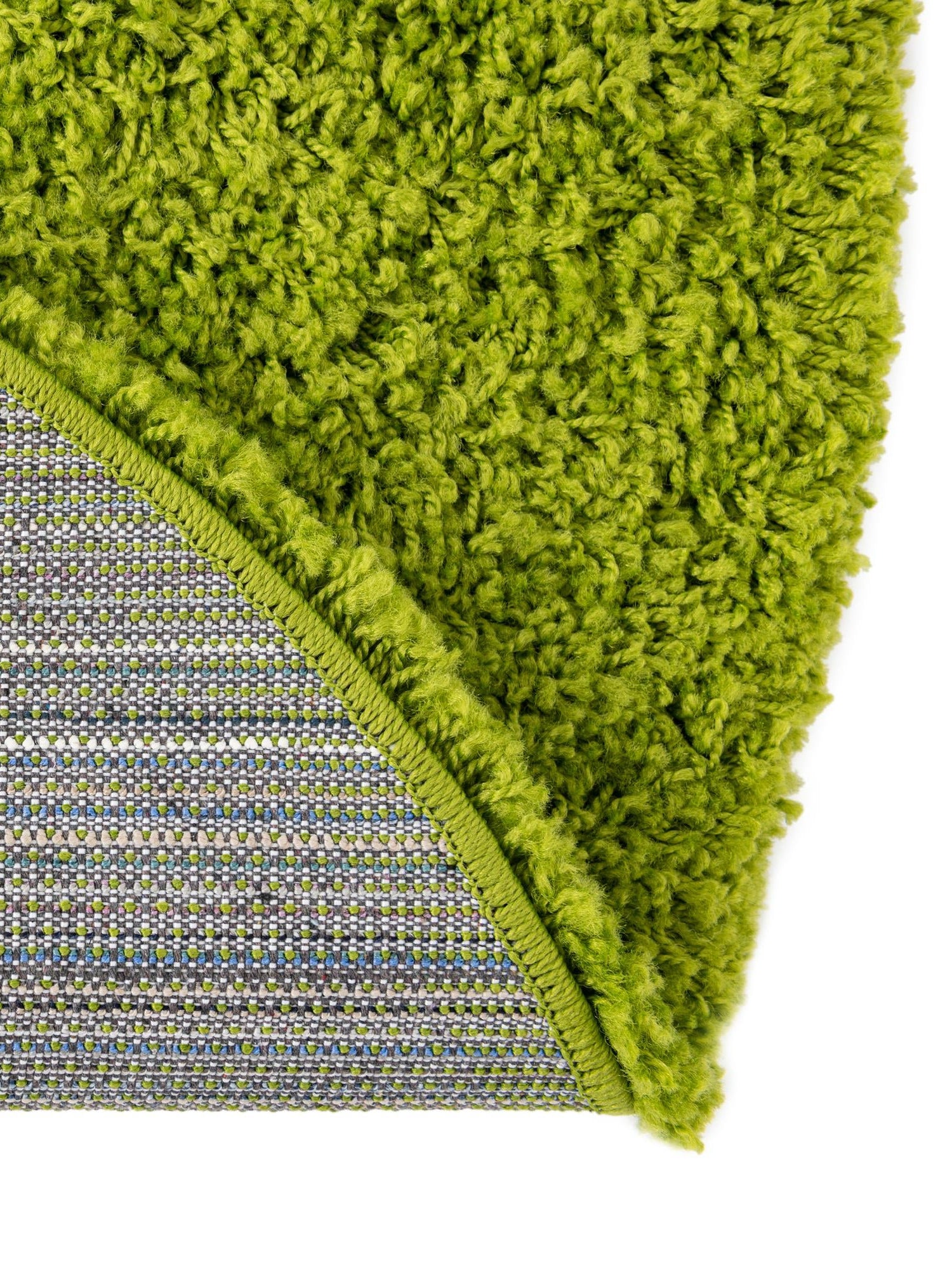 Grass Green 4' 1 x 4' 1 Solid Shag Round Area Rug Thick Soft Touch Fluffy & Plush Shaggy Pile Durable Minimalist Carpet for Classic Interior Design for Sale at Rug Engine