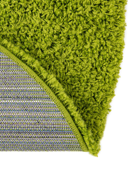 Grass Green 3' 1 x 3' 1 Solid Shag Round Area Rug Thick Soft Touch Fluffy & Plush Shaggy Pile Durable Minimalist Carpet for Classic Interior Design for Sale at Rug Engine