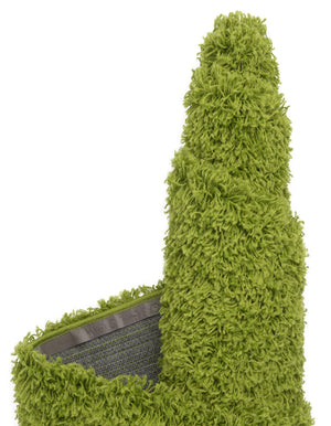 Grass Green 4' 1 x 4' 1 Solid Shag Round Area Rug Thick Soft Touch Fluffy & Plush Shaggy Pile