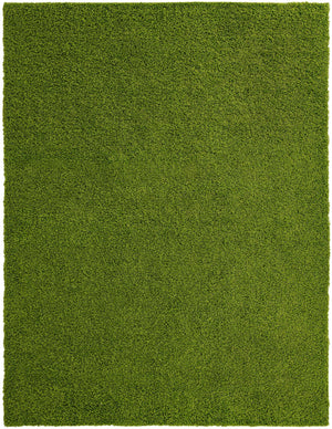 Grass Green 10' x 13' 1 Solid Shag Rectangle Area Rug Thick Soft Touch Fluffy & Plush Shaggy Pile