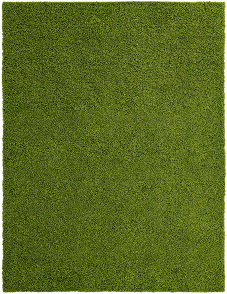Grass Green 10' x 13' 1 Solid Shag Rectangle Area Rug Thick Soft Touch Fluffy & Plush Shaggy Pile