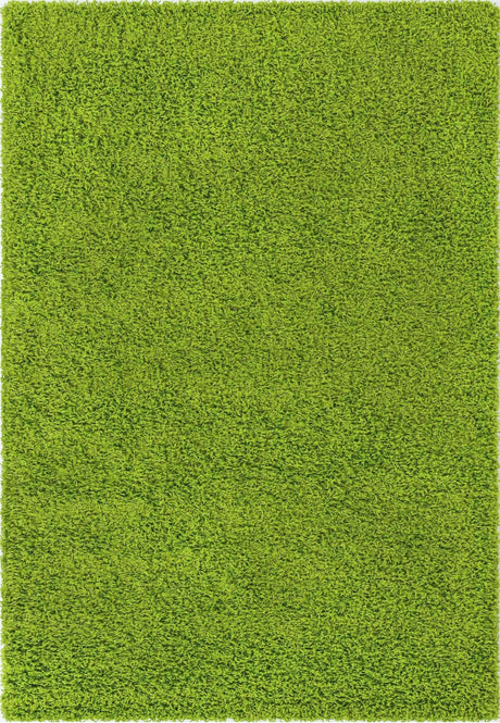 Grass Green 4' 1 x 6' 1 Solid Shag Rectangle Rug