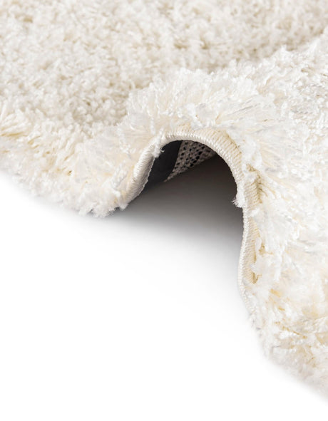 Snow White 7' 10 x 7' 10 Solid Shag Square Area Rug Thick Soft Touch Fluffy & Plush Shaggy Pile Durable Minimalist Carpet for Classic Interior Design for Sale at Rug Engine
