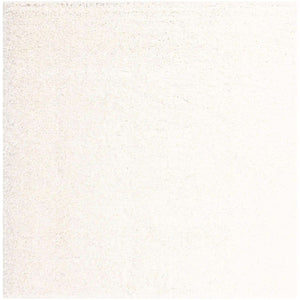 Snow White 7' 10 x 7' 10 Solid Shag Square Area Rug Thick Soft Touch Fluffy & Plush Shaggy Pile