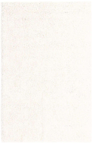 Snow White 5' 1 x 8' Solid Shag Rectangle Rug