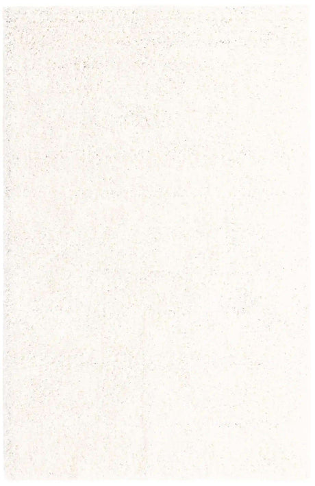 Snow White 5' 1 x 8' Solid Shag Rectangle Rug