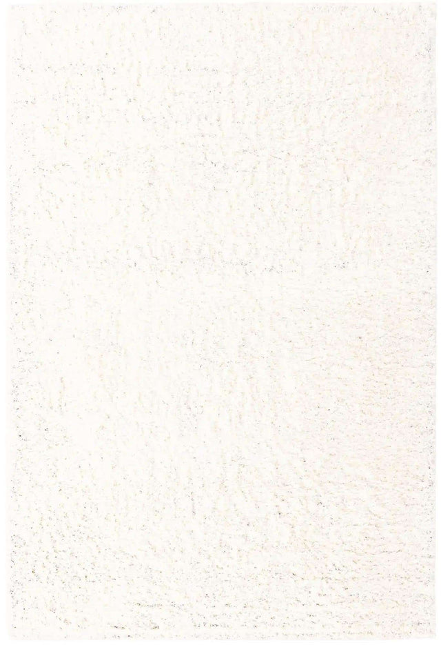 Snow White 6' 1 x 9' Solid Shag Rectangle Area Rug Thick Soft Touch Fluffy & Plush Shaggy Pile