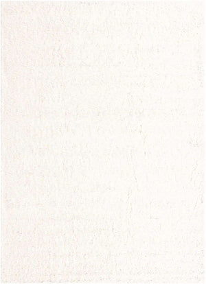 Snow White 7' 10 x 11' Solid Shag Rectangle Area Rug Thick Soft Touch Fluffy & Plush Shaggy Pile