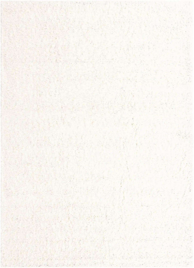 Snow White 7' 10 x 11' Solid Shag Rectangle Area Rug Thick Soft Touch Fluffy & Plush Shaggy Pile
