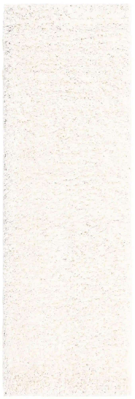 Snow White 2' 1 x 6' 5 Solid Shag Runner Area Rug Thick Soft Touch Fluffy & Plush Shaggy Pile