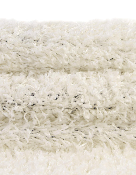 Snow White 6' 1 x 6' 1 Solid Shag Round Area Rug Thick Soft Touch Fluffy & Plush Shaggy Pile Durable Minimalist Carpet for Classic Interior Design for Sale at Rug Engine