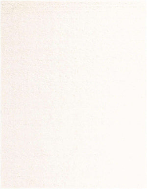 Snow White 10' x 13' 1 Solid Shag Rectangle Area Rug Thick Soft Touch Fluffy & Plush Shaggy Pile