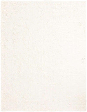 Snow White 9' x 12' Solid Shag Rectangle Area Rug Thick Soft Touch Fluffy & Plush Shaggy Pile