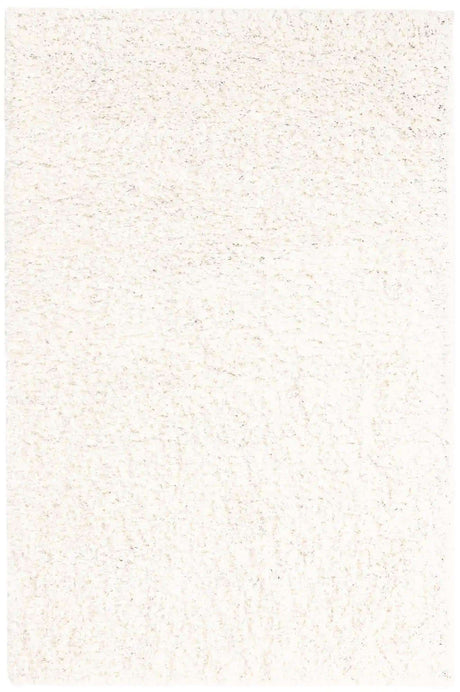 Snow White 4' 1 x 6' 1 Solid Shag Rectangle Area Rug Thick Soft Touch Fluffy & Plush Shaggy Pile