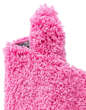Taffy Pink 5' 3 x 5' 3 Solid Shag Round Area Rug Thick Soft Touch Fluffy & Plush Shaggy Pile