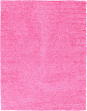 Taffy Pink 10' x 13' 1 Solid Shag Rectangle Area Rug Thick Soft Touch Fluffy & Plush Shaggy Pile
