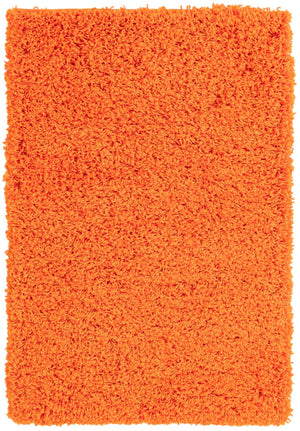 Tiger Orange 2' 2 x 3' 1 Solid Shag Rectangle Rug