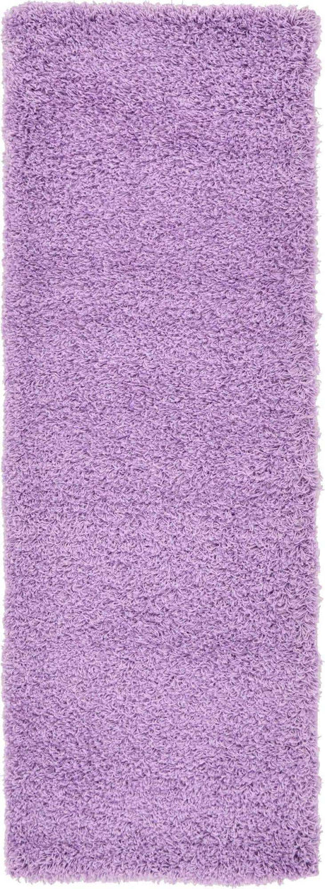 Lilac 2' x 6' 5 Solid Shag Runner Area Rug Thick Soft Touch Fluffy & Plush Shaggy Pile