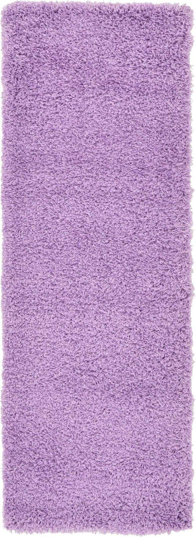 Lilac 2' x 6' 5 Solid Shag Runner Area Rug Thick Soft Touch Fluffy & Plush Shaggy Pile