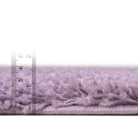 Lilac 7' 10 x 7' 10 Solid Shag Round Area Rug Thick Soft Touch Fluffy & Plush Shaggy Pile Durable Minimalist Carpet for Classic Interior Design for Sale at Rug Engine