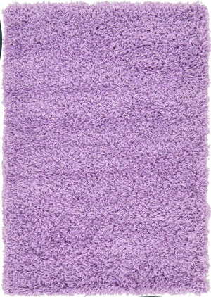 Lilac 2' x 3' 1 Solid Shag Rectangle Area Rug Thick Soft Touch Fluffy & Plush Shaggy Pile