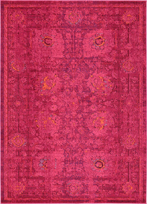 Magenta 7' x 10' Medici Rectangle Area Rug 100% Polypropylene Traditional Vintage Classic Carpet for Home Interior Design Decor for Sale at Rug Engine