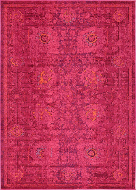 Magenta 7' x 10' Medici Rectangle Area Rug 100% Polypropylene Traditional Vintage Classic Carpet for Home Interior Design Decor for Sale at Rug Engine