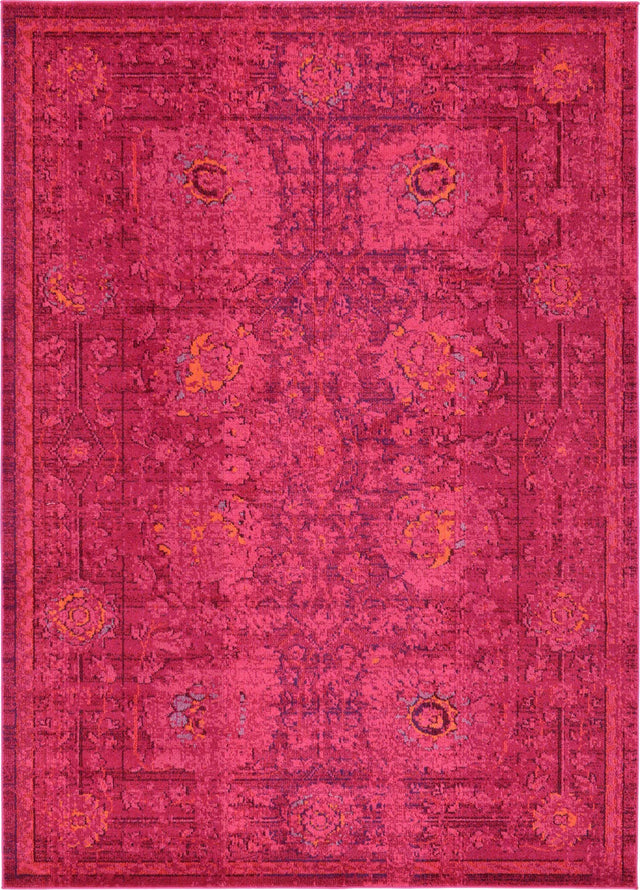 Magenta 7' x 10' Medici Rectangle Area Rug 100% Polypropylene Traditional Vintage Classic Carpet for Home Interior Design Decor for Sale at Rug Engine