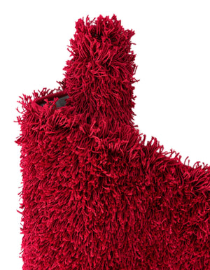 Cherry Red 2' 1 x 6' 5 Solid Shag Runner Area Rug Thick Soft Touch Fluffy & Plush Shaggy Pile