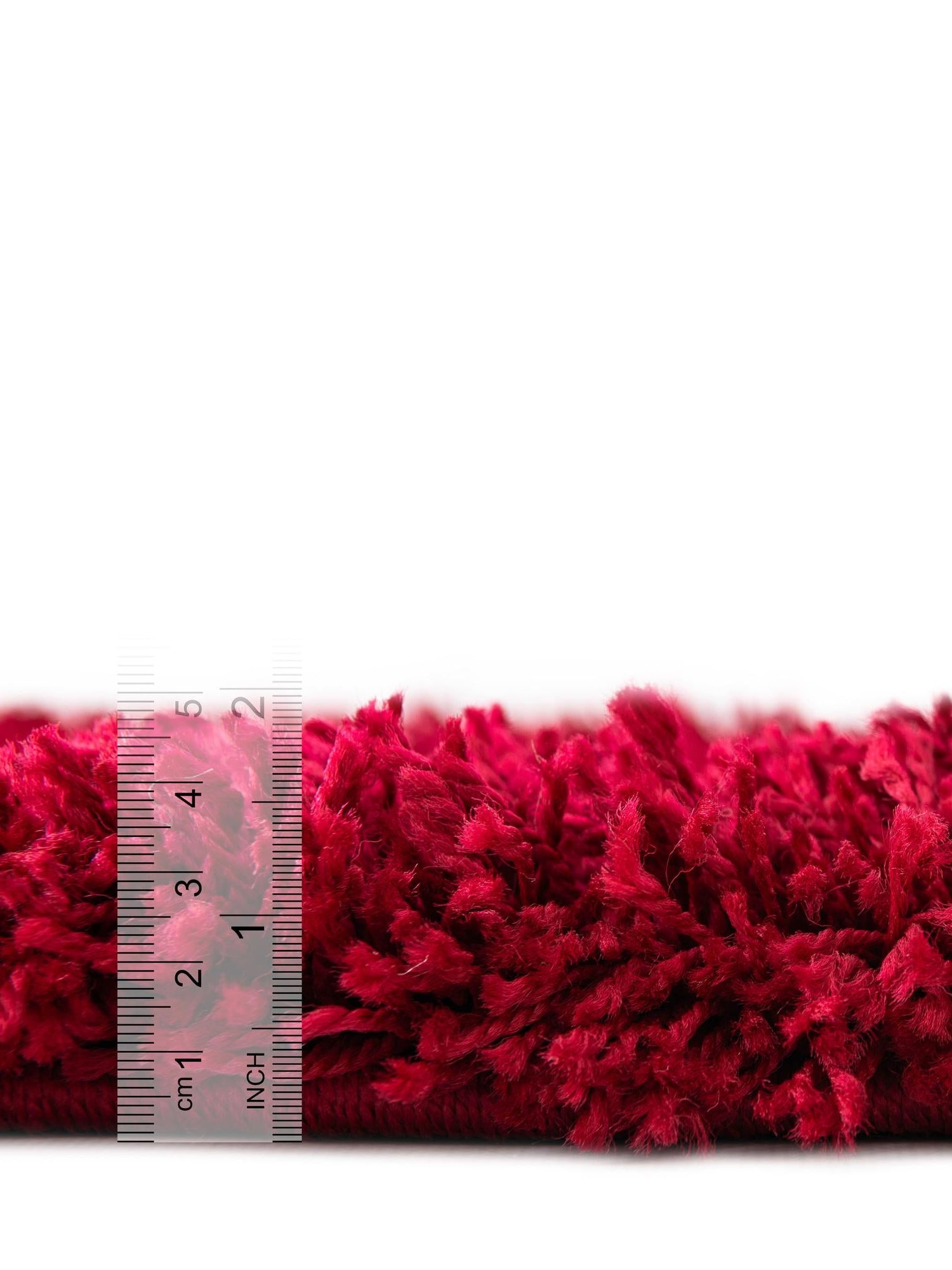Cherry Red 7' 10 x 7' 10 Solid Shag Round Area Rug Thick Soft Touch Fluffy & Plush Shaggy Pile Durable Minimalist Carpet for Classic Interior Design for Sale at Rug Engine
