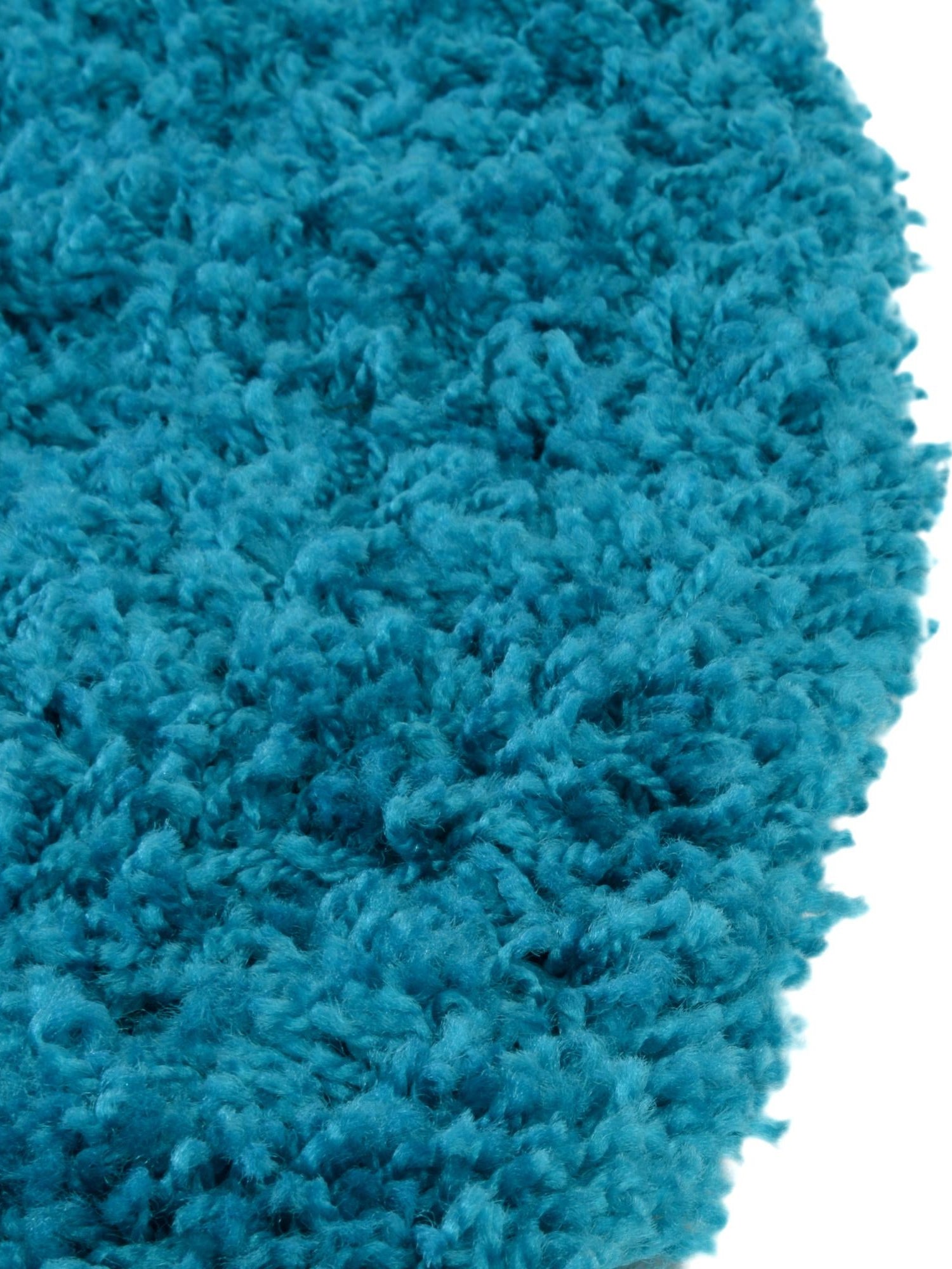 Turquoise 3' 1 x 3' 1 Solid Shag Round Area Rug Thick Soft Touch Fluffy & Plush Shaggy Pile Durable Minimalist Carpet for Classic Interior Design for Sale at Rug Engine