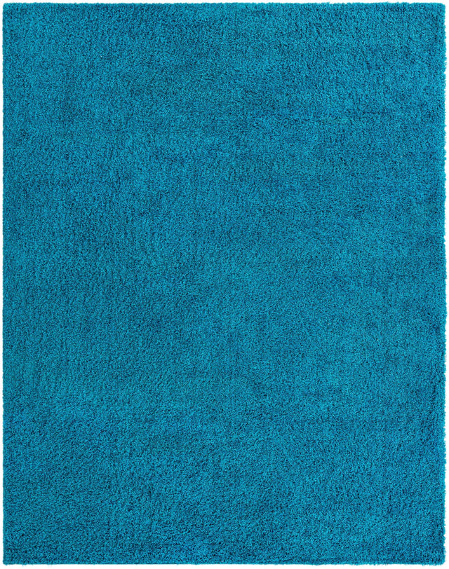 Turquoise 10' x 13' 1 Solid Shag Rectangle Area Rug Thick Soft Touch Fluffy & Plush Shaggy Pile