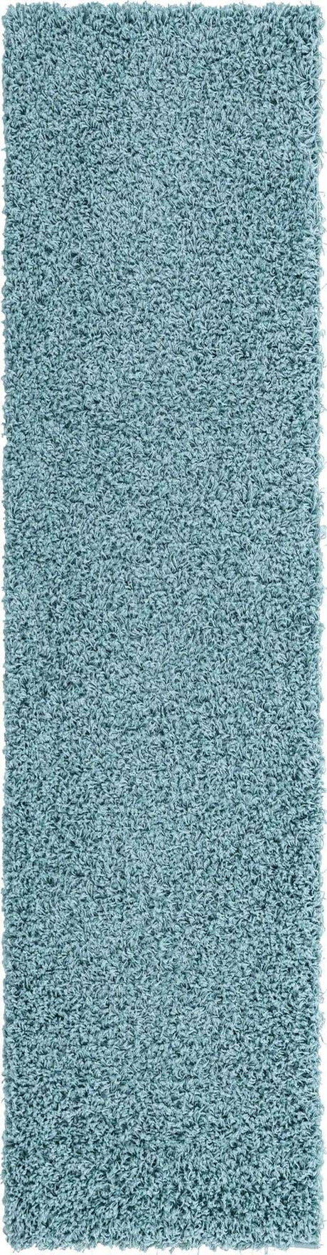 Light Slate Blue 3' x 10' Solid Shag Runner Rug