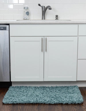 Light Slate Blue 10' x 13' 1 Solid Shag Rectangle Area Rug Thick Soft Touch Fluffy & Plush Shaggy Pile