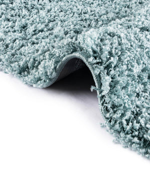 Light Slate Blue 6' 1 x 9' Solid Shag Rectangle Area Rug Thick Soft Touch Fluffy & Plush Shaggy Pile