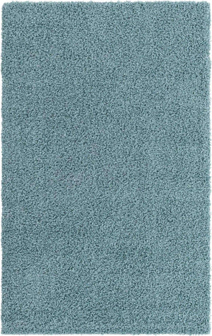 Light Slate Blue 5' 3 x 8' Solid Shag Rectangle Area Rug Thick Soft Touch Fluffy & Plush Shaggy Pile