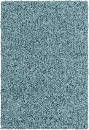 Light Slate Blue 6' 1 x 9' Solid Shag Rectangle Area Rug Thick Soft Touch Fluffy & Plush Shaggy Pile