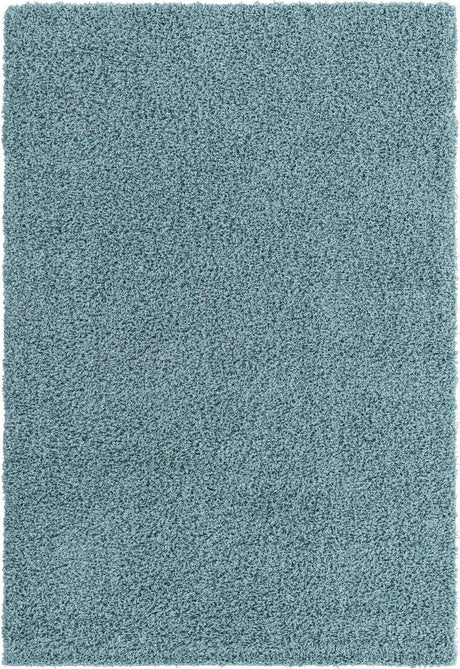 Light Slate Blue 6' 1 x 9' Solid Shag Rectangle Area Rug Thick Soft Touch Fluffy & Plush Shaggy Pile