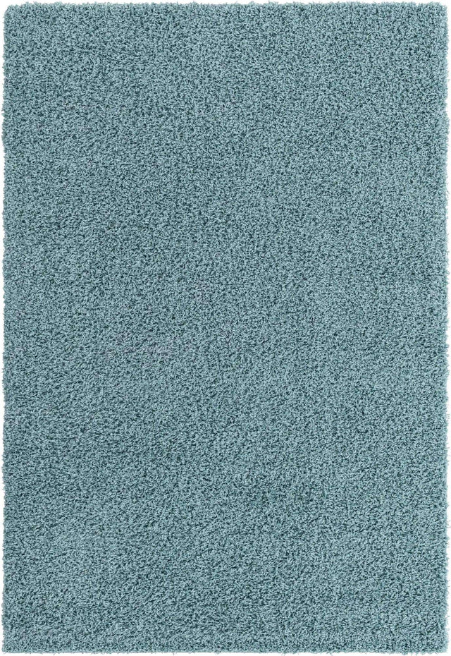 Light Slate Blue 6' 1 x 9' Solid Shag Rectangle Area Rug Thick Soft Touch Fluffy & Plush Shaggy Pile