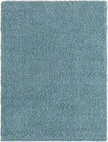 Light Slate Blue 7' 1 x 10' Solid Shag Rectangle Area Rug Thick Soft Touch Fluffy & Plush Shaggy Pile