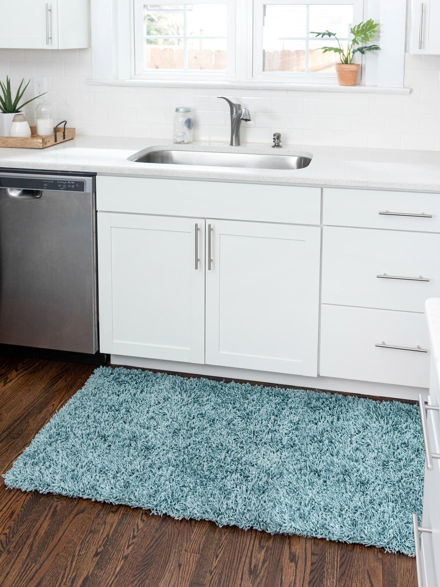 Light Slate Blue 2' 7 x 19' 8 Solid Shag Runner Area Rug Thick Soft Touch Fluffy & Plush Shaggy Pile Durable Minimalist Carpet for Classic Interior Design for Sale at Rug Engine