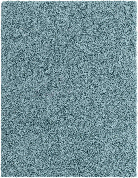 Light Slate Blue 9' x 12' Solid Shag Rectangle Area Rug Thick Soft Touch Fluffy & Plush Shaggy Pile