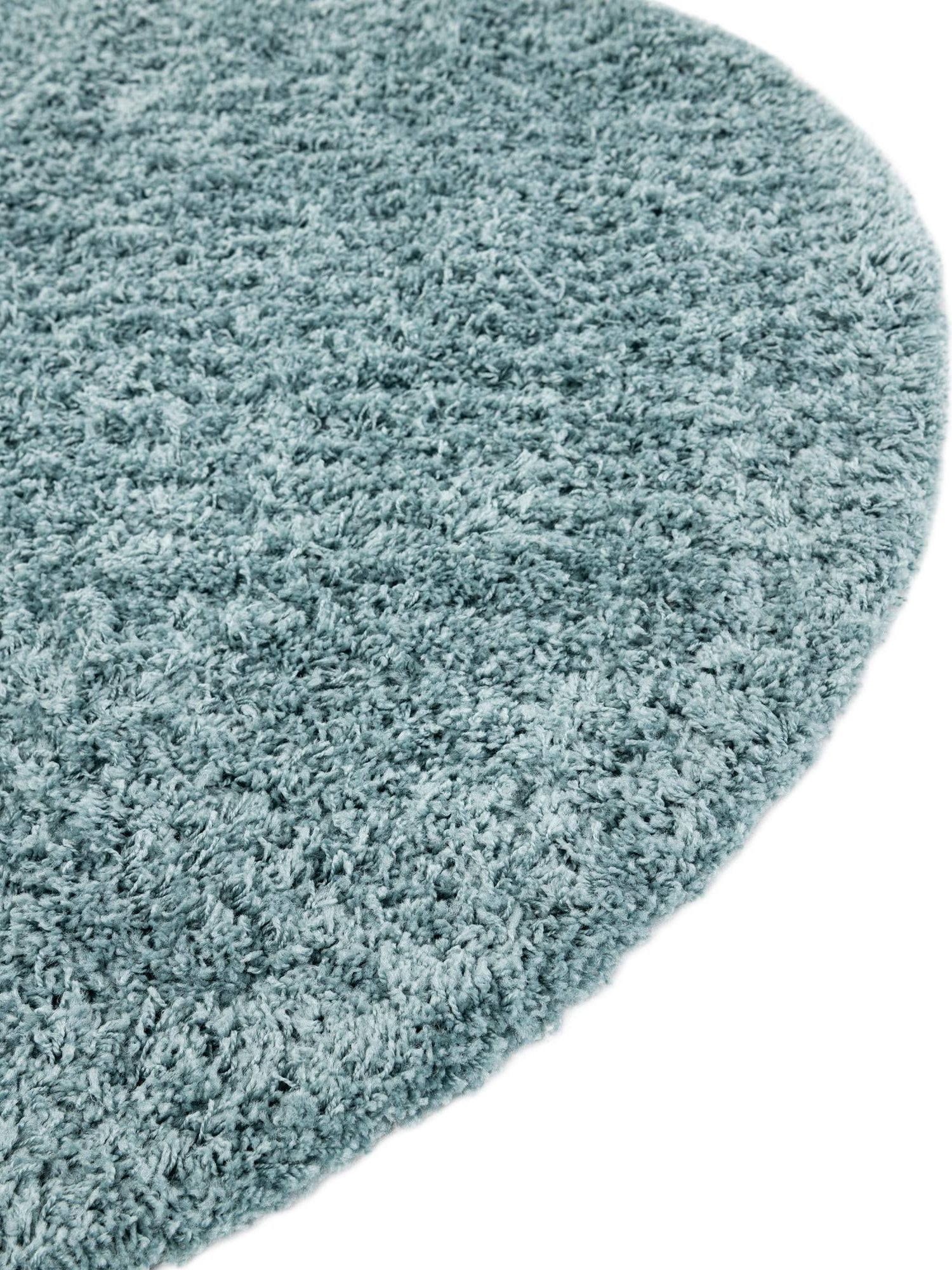 Light Slate Blue 7' 1 x 7' 1 Solid Shag Round Area Rug Thick Soft Touch Fluffy & Plush Shaggy Pile Durable Minimalist Carpet for Classic Interior Design for Sale at Rug Engine