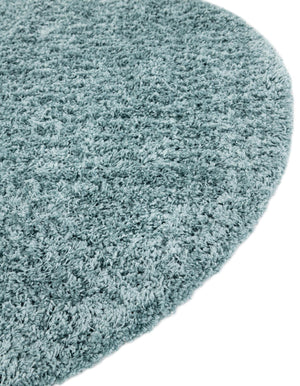Light Slate Blue 6' 1 x 6' 1 Solid Shag Round Rug
