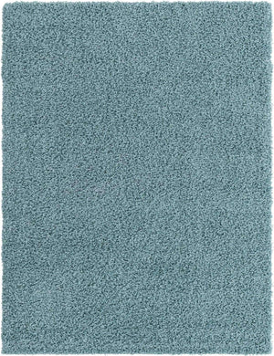 Light Slate Blue 10' x 13' 1 Solid Shag Rectangle Area Rug Thick Soft Touch Fluffy & Plush Shaggy Pile